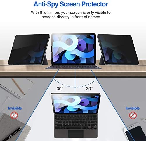 Procase iPad Air 4 10.9 אינץ '2020 / iPad Pro 11 2020 צרור מגן מסך פרטיות עם 10.9 אינץ' 2020 אייפד אייר