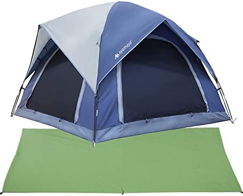 טביעת רגל של אוהל ואוהל 4 אנשים, אוהל קמפינג של איאמיה עם גשם נשלף ואוהל אטום למים בד טחון