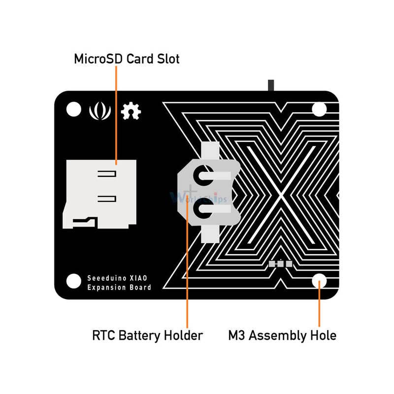 SeeEduino Xiao Board Board Microcontroller USB UART I2C SPI ממשק חורשה מגן עם כרטיס SD מסך OLED עבור