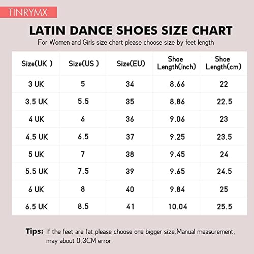 נעלי ריקוד לטיני לנשים TINRYMX סאטן סלסה אולם הנשפים צ'א -צ'ה נעלי ריקוד מקצועיות, דוגמנית -YCL354/255