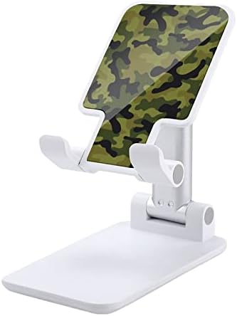 הצבא הסוואה צבא ירוק טלפון סלולרי מתקפל עמדת טבליה מתכווננת הרכבה על שולחן עבודה שולחן עבודה בסגנון לבן
