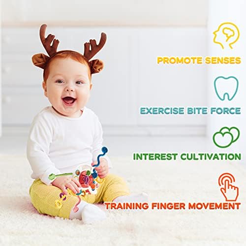 מונטסורי צעצועים לתינוקות 6-12 חודשים תינוק חושי צעצועי בקיעת שיניים צעצועי 12-18 חודשים למשוך מחרוזת פעילות צעצועי