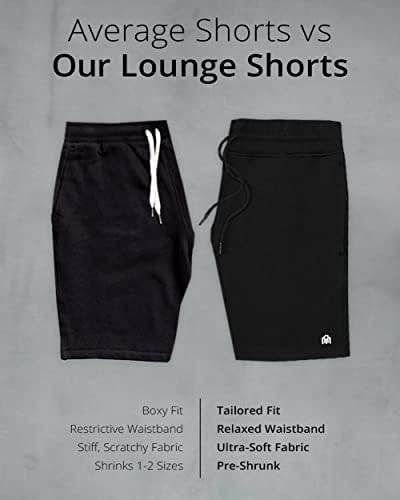 לתוך מכנסי טרקלין של AM Premium Mens - 7 Terry Terry Gleece Shuts Shorts S - 4xl