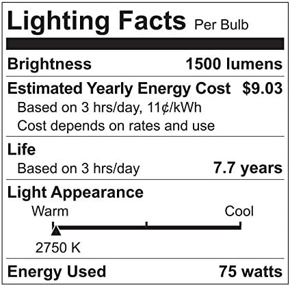 תאורה 68956 אנרגיה-יעיל הלוגן 75-ואט 1500-לומן נקוב38 ספוט אור הנורה עם בינוני בסיס, 2-חבילה