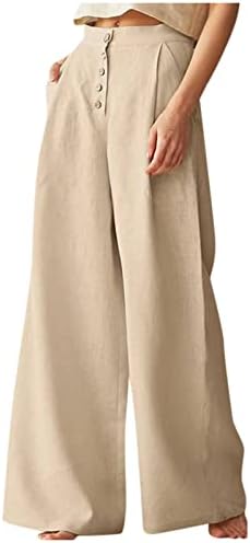 ג ' ורסה בבאגי מכנסיים מכנסיים לנשים רופף גבוהה מותן מכנסיים מקרית כפתור מכנסיים מכנסיים ישר רגל מכנסיים