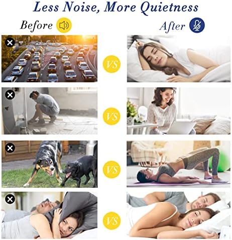 תקעי אוזניים לשינה, ביטול רעש אטמי אוזניים, אטמי אוזניים סיליקון לשימוש חוזר להגנה על שמיעה, 1 אטמי