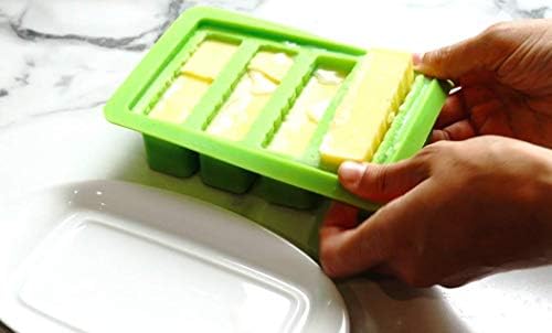 עובש חמאת סיליקון ללא סיליקון עם מכסה - מחזיק ממרח חמאה קלה לחמאה ביתית, חמאת צמחים, חטיפי ממתקים - BPA בחינם