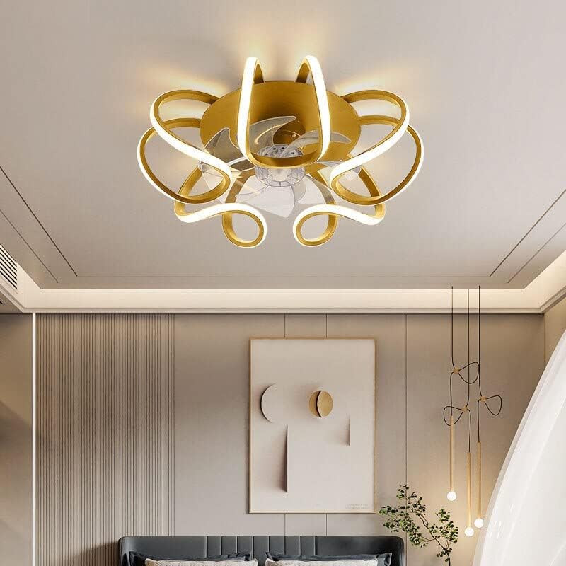 המרה של מאוורר חדר שינה המרה תדר המרה מודרנית מנורת מאוורר מינימליסטית חדר אוכל בסלון חדר בית נברשת