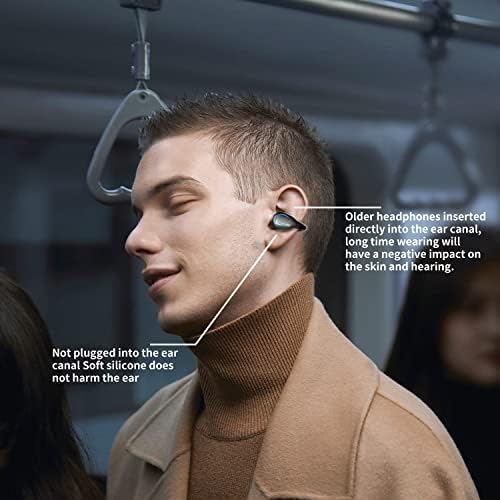 קליפ קינגנדה על אוזניות אוזניות Bluetooth אלחוטי V5.3 אוזניות אוזניים פתוחות, 80 שעות משחק עם מארז טעינה, IPX4