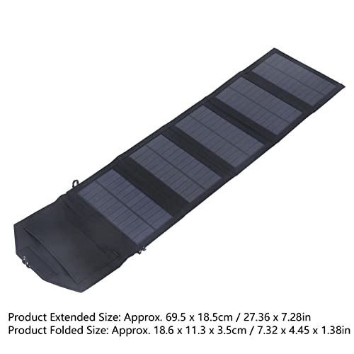 ערכת מטען פאנל סולארי מתקפלת ניידת, מטען פאנל סולארי בעל הספק כפול של 15 וולט 5 וולט לפעילויות חוץ,