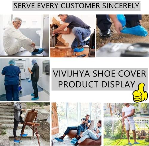 Vivijhya 180 חבילה נעליים חד פעמיות מכסה נוחות ירוקה 90 זוגות נעל מכסה כיסוי מגף אטום למים, הוכחת אבק, הגודל