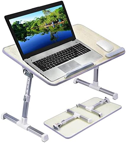 שולחן מחשב נייד בגודל 17 אינץ 'למיטה, שולחן מיטה מיטה מתקפל נייד למחשב נייד, מחשב נייד שולחן ברכיים
