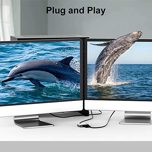 Mini DisplayPort למתאם VGA HDMI, Thunderbolt 2 ממיר Mini DP יציאת תצוגה למתאם VGA HDMI התואם ל- LENOVO, HP, Dell,