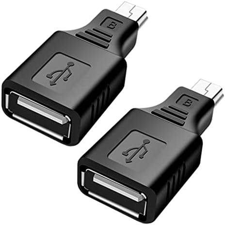 Sonzoll USB 2.0 סוג A עד מיני USB 5 פינים מסוג B מתאם נקבה/זכר （2-Pack