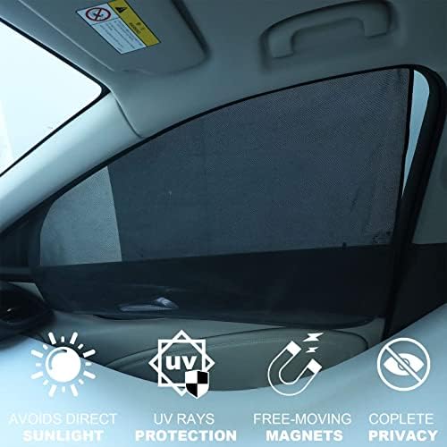 Tallew 4 חבילות מכוניות מגנטיות גוון שמש לחלון צל שמש תינוק אחורי צד קדמי בגוון חלון הגנה על שמש