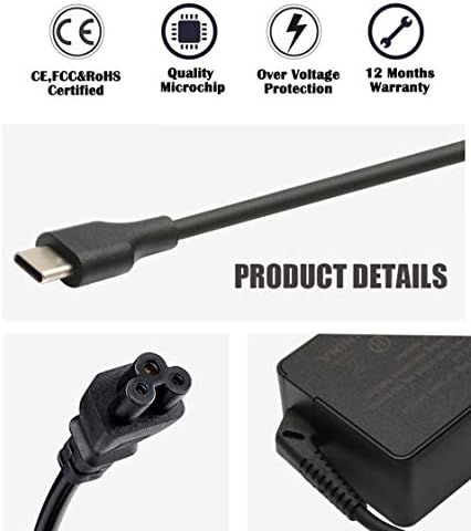 90W/65W USB C מתאם כוח מטען עבור HP Specter X360 13-AE015DX 15-BL000; Dell LA90 PM170 0TDK33 TDK33