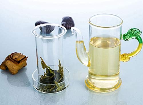 קומקום תה קטן ויפה עם ידית דרקון + 4 כוסות קערה קטנות + סט מגש תה במבוק
