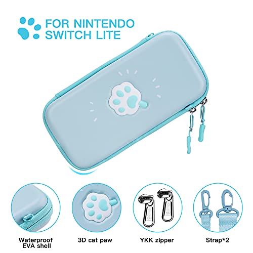 Jingdu נשיאה מארז עבור Nintendo Switch Lite, ערכת אביזרים חמודים התואמת ל- Switch Lite לבנות, כוללת מגן מסך,
