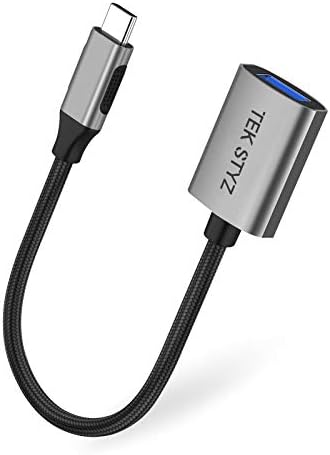 מתאם Tek Styz USB-C USB 3.0 תואם ל- Dell G3223D OTG Type-C/PD זכר USB 3.0 ממיר נקבה.