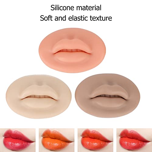 סיליקון שפות, 3 יחידות אלסטי שפתיים פירסינג דגם שפתיים עיסוק עור קעקוע עיסוק חצי קבוע רך אמיתי עור מגע