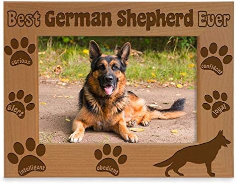 קייט פוש הטוב ביותר רועה גרמני אי פעם מסגרת תמונה, מתנות חובבי כלבים, מתנות גור, מתנות זיכרון, מסגרת צילום לכלב