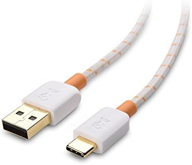 ענייני כבלים קלועים כבל U USB C עם טעינה מהירה של 3A בגובה 3.3 רגל עבור סמסונג גלקסי S20, S20+, S20 Ultra,