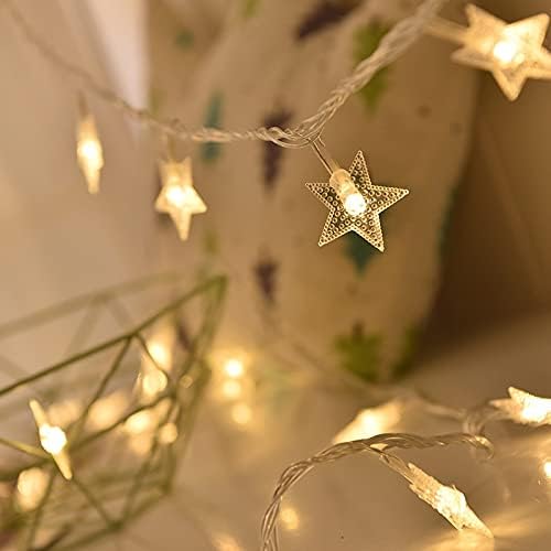 אורות מיתרים לחג המולד אורות פיות אורות הובלה אורות כוכב פיות גרלנד מנורה שלט רחוק מיתר חוט אורות קישוט לחתונה