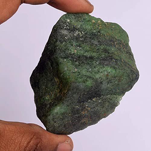 אבן ריאל ריפוי טבעי ריפוי אבן ירקן ירוקה מחוספסת לריבוי רב-פוזי