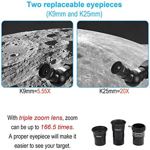 שברון טלסקופ 70 ממ טלסקופ סקרן עם חצובה לילדים למבוגרים מתחילים, מתנה לצפייה בנוף ירח, אופטיקה מרובת מצופים לחלוטין,