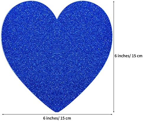 Ruisita 32 חלקים ליום האהבה קצף לבבות קצף גדול צורות לב צורות לא דבק לבין מלאכת DIY, 6 אינץ ', 8 צבעים