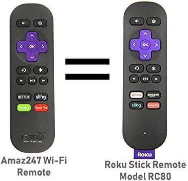 Amam247 Wi-Fi שלט של Roku Stick, Roku 3, Roku 2, Roku Ultra, Roku Premiere, Roku Express, Roku Express+