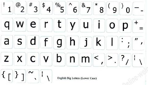 אנגלית ארהב גדול מכתב מקלדת מדבקות עם ללא שקוף לבן רקע עבור מחשב מחשבים ניידים שולחן עבודה