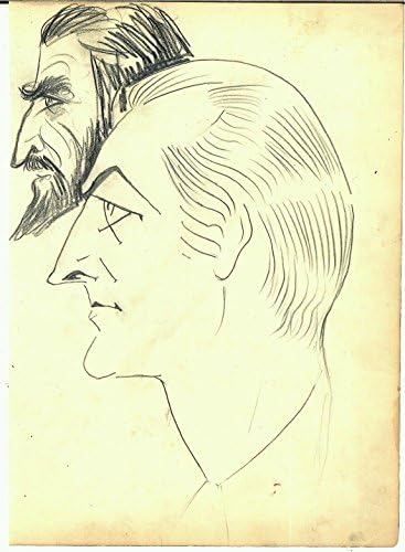 העידן של שנות העשרים או השלושים של שנות העשרים או ה -30 וינסנט זיטו קריקטורה של ליונל בארימור רספוטין