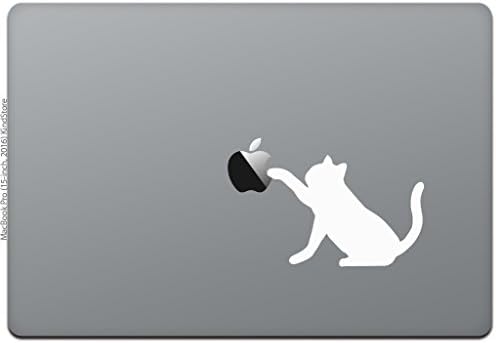 חנות חביבה MacBook Pro 13/15 /12 מדבקת מדבקה מקבוק חתול שחור חתול לבן M788-W