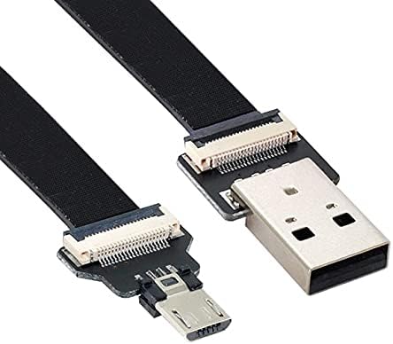 NFHK USB 2.0 סוג-A זכר למיקרו USB 5PIN נתונים זכריים נתונים שטוחים כבל FPC רזה עבור FPV ודיסק וטלפון 20