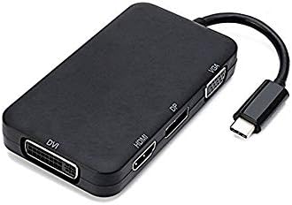 4 ב 1 USB-C USB 3.1 ל- HDMI Digital AV DVI VGA DP DISPLAY מתאם, 0.2M