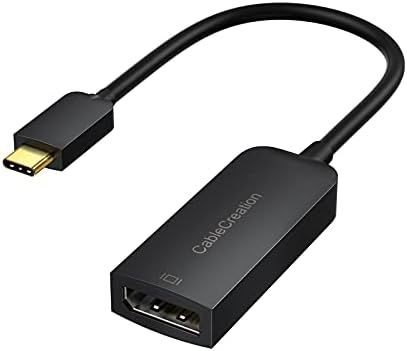 Cablecreation USB C לתאם DisplayPort 8K@30Hz/4K@144Hz, Thunderbolt 3/4 סוג C זכר לתצוגה מתאם נקבה עבור MacBook