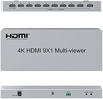 4K/30Hz HDMI 9X1 מסך מפוצל רב-צפייה עם מיתוג חלק 9 כניסות HDMI 1HDMI פלט