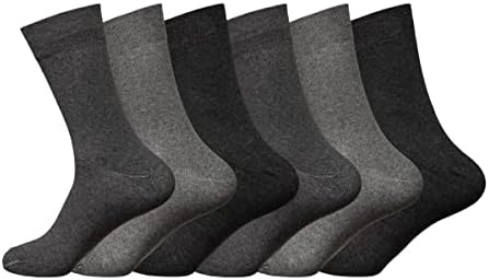 היי FashionZ 6 זוגות גרביים לגברים גרביים נושמים חכמים גברים שאינם אלסטיים, עשירי כותנה, בלאי מזדמן,