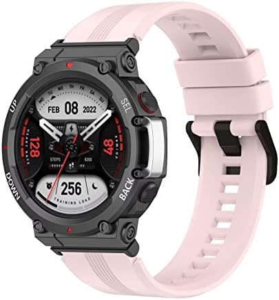 להקת ספורט של Ipartsonline תואמת לרצועת שעון גומי צמיד של Amazfit T-Rex 2 Smart Watch Smart Silicone.