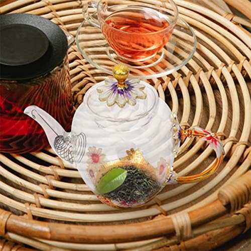 מטבח קומקום זכוכית - מתנה לאספקת מתנה עם משקאות ורדים קומקום רופף שולחן עבודה קר קרח קר מיקרוגל קישוט