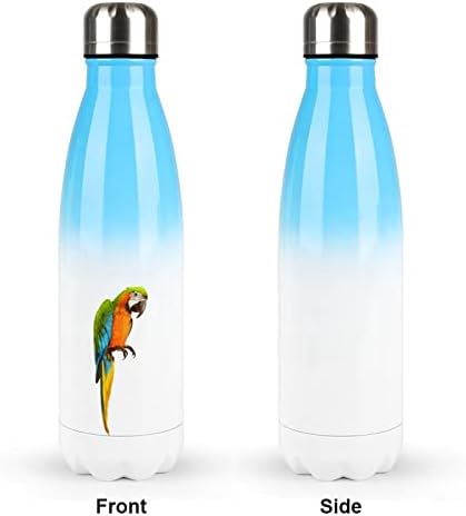 תוכי ציפור נירוסטה בקבוק מים עם מכסה בקבוק ספורט מבודד למכסה לקמפינג פיקניק 17 גרם