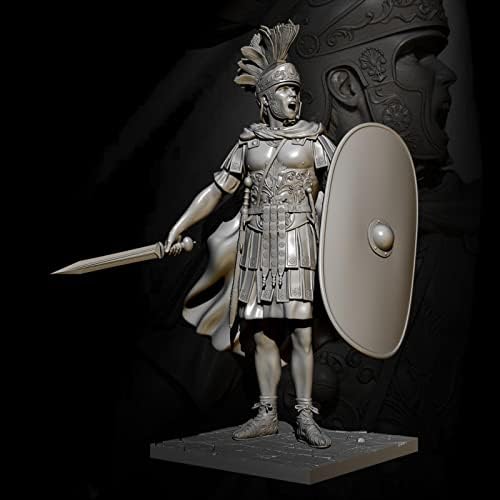 עטריה 1/24 75 ממ נושא היסטורי ערכת דגם אופי שרף מפקד רומי עתיק, ערכת מיניאטורות לא צבועה ולא מורכבת