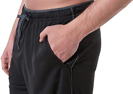 מכנסי טרנינג לגברים מכנסי טרנינג מזדמנים קלים ריצה אימון ריצה עם כיסי רוכסן תחתון פתיחה רופף