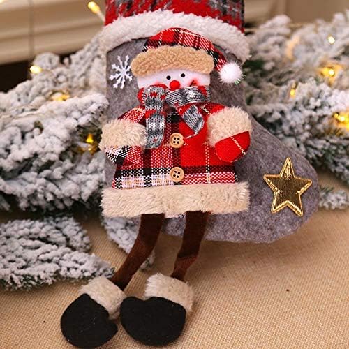 חג המולד קישוטי סנטה קלאוס גרבי שלג תליון מתנה מחזיק החג שמח עץ תליית קישוט מסיבת קישוטים