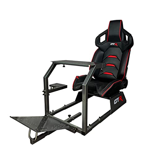 שחור מסגרת עם מתכוונן מעוור פיסטה מירוץ מושב מירוץ נהיגה משחקי סימולטור תא טייס כיסא