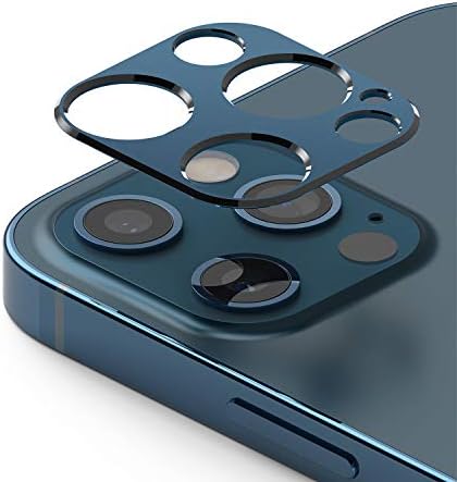 עיצוב מצלמת רינגקה תואם לאייפון 12 מגן עדשות מצלמה פרו מקס-כחול