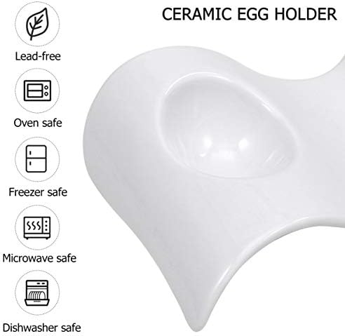 קבילוק ביצת מיכל לקשט כלים 2 יחידות קרמיקה ביצת כוס ביצה מחזיק מעמד ביצת מגש ארגונית גל סוג ביצת