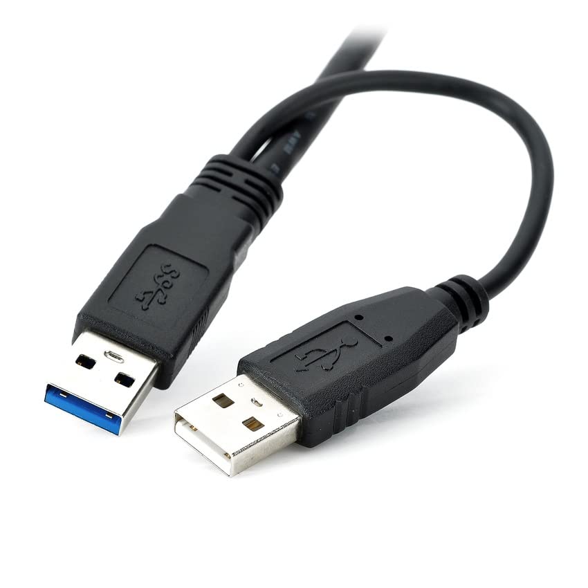 Chenyang Power y כבל כפול USB3.0 זכר ל- Micro USB 3.0 Y כבל עם כוח נוסף ל- SSD HDD