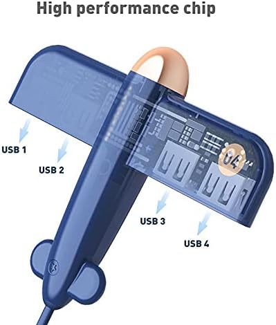 SJYDQ USB Splitter One לארבעה עגינה מרכז עגינה ， USB 2.0 מרחיב 4-יציאה לנתונים רכזת רב-פונקציונל